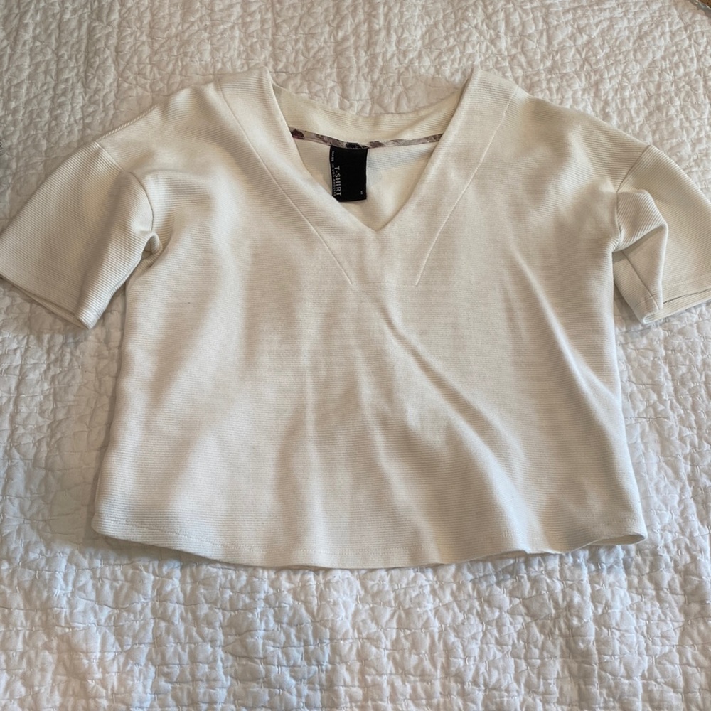 Dolan Cropped Textured Blouse